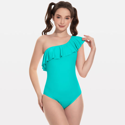 Beautikini One Piece One Shoulder Auslaufsichere Periodenbadebekleidung