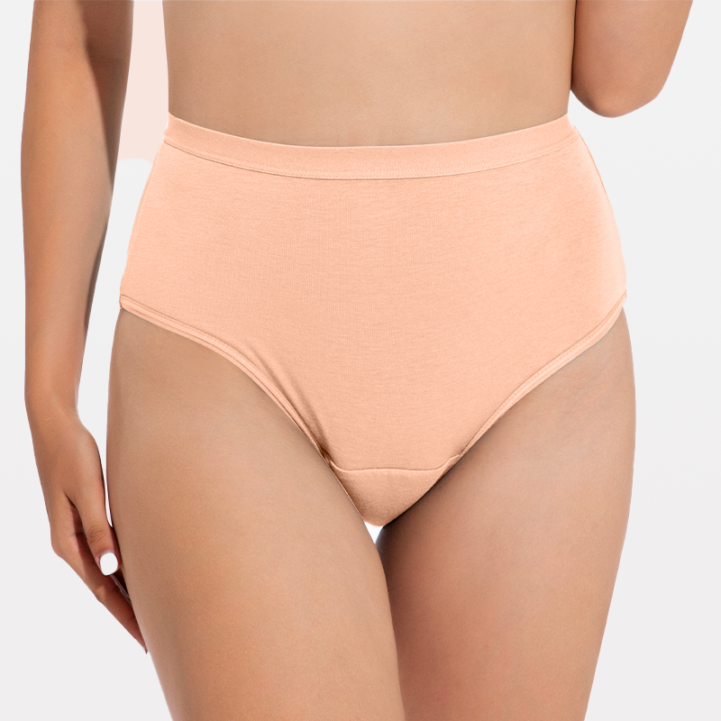 【1 pedido 3 tamanhos】Beautikini elástico sem costura de cintura alta com fluxo pesado e roupa íntima para período