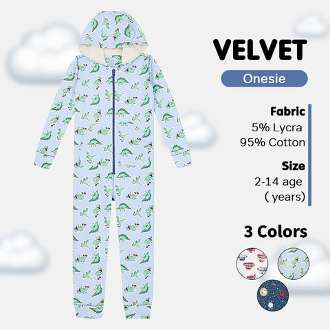 Boys' Long Sleeve Onesie - Planet, Dino & Zeppelin Prints