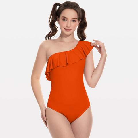 Beautikini One Piece One Shoulder Auslaufsichere Periodenbadebekleidung