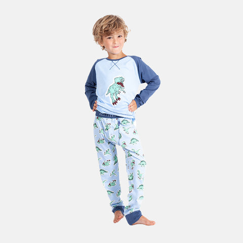 Boys' Long Sleeve Pyjama Set - Dino, Balloon Ride, Planet & Polar Bear Designs