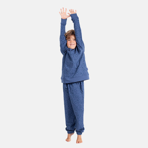 Boys' Long Sleeve Pyjama Set - Milky Way & Dino Prints