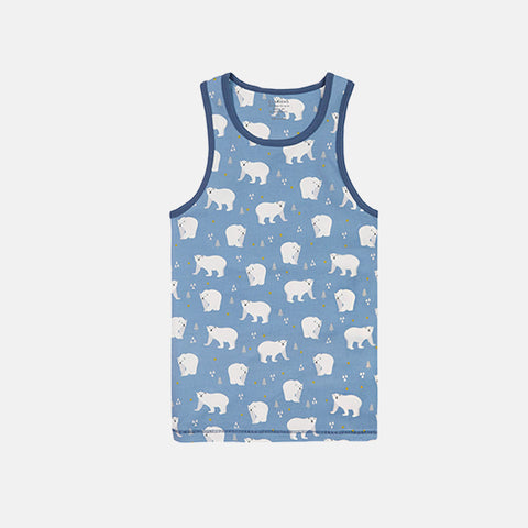 Boys' Sleeveless Singlet 2-Pack - Polar Bear, Dino, Balloon Ride & Milky Way Prints