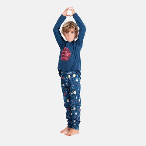 Boys' Long Sleeve Pyjama Set - Dino, Balloon Ride, Planet & Polar Bear Designs