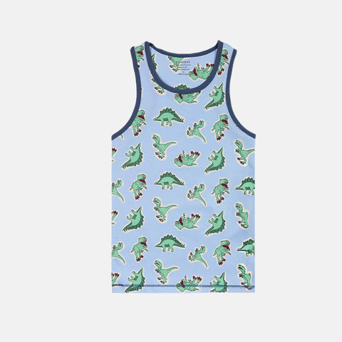 Boys' Sleeveless Singlet 2-Pack - Polar Bear, Dino, Balloon Ride & Milky Way Prints