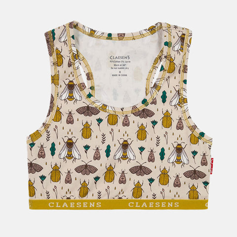 Girls' Crop Top 2-Pack - Hearts & Moths/Mushroom Design