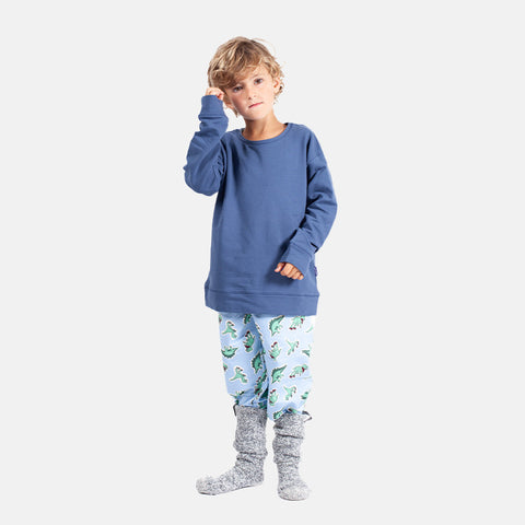 Boys' Long Sleeve Pyjama Set - Milky Way & Dino Prints