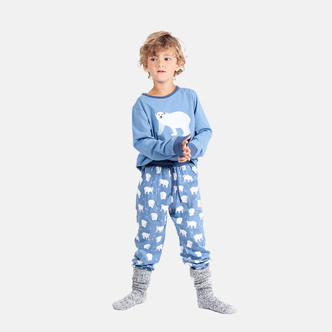 Boys' Long Sleeve Pyjama Set - Dino, Balloon Ride, Planet & Polar Bear Designs