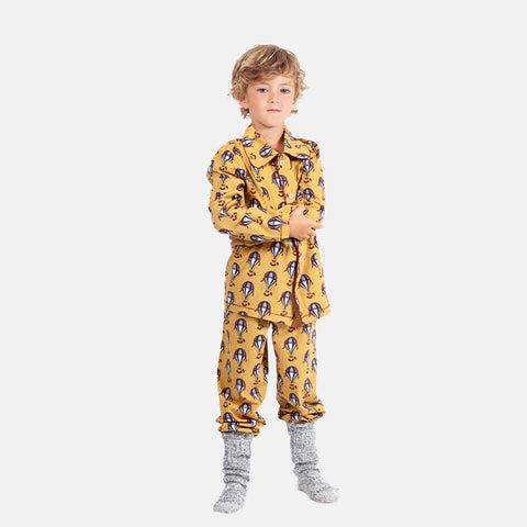 Boys' Long Sleeve Pyjama Set - Balloon Ride & Planet Prints