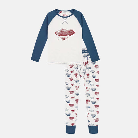 Boys' Long Sleeve Pyjama Set - Dino, Balloon Ride, Planet & Polar Bear Designs