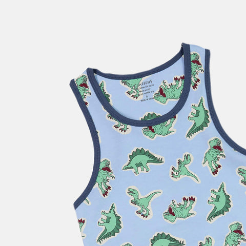 Boys' Sleeveless Singlet 2-Pack - Polar Bear, Dino, Balloon Ride & Milky Way Prints