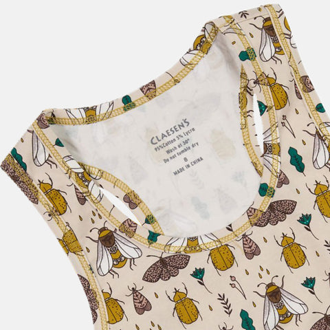 Girls' Crop Top 2-Pack - Hearts & Moths/Mushroom Design