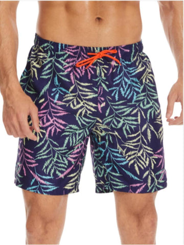 【2 pieces】Men's Floral Print Drawstring Waist Lounge Shorts, Regular Fit Casual Comfy Pocket Shorts, Sleepwear & Loungewear for All Seasons