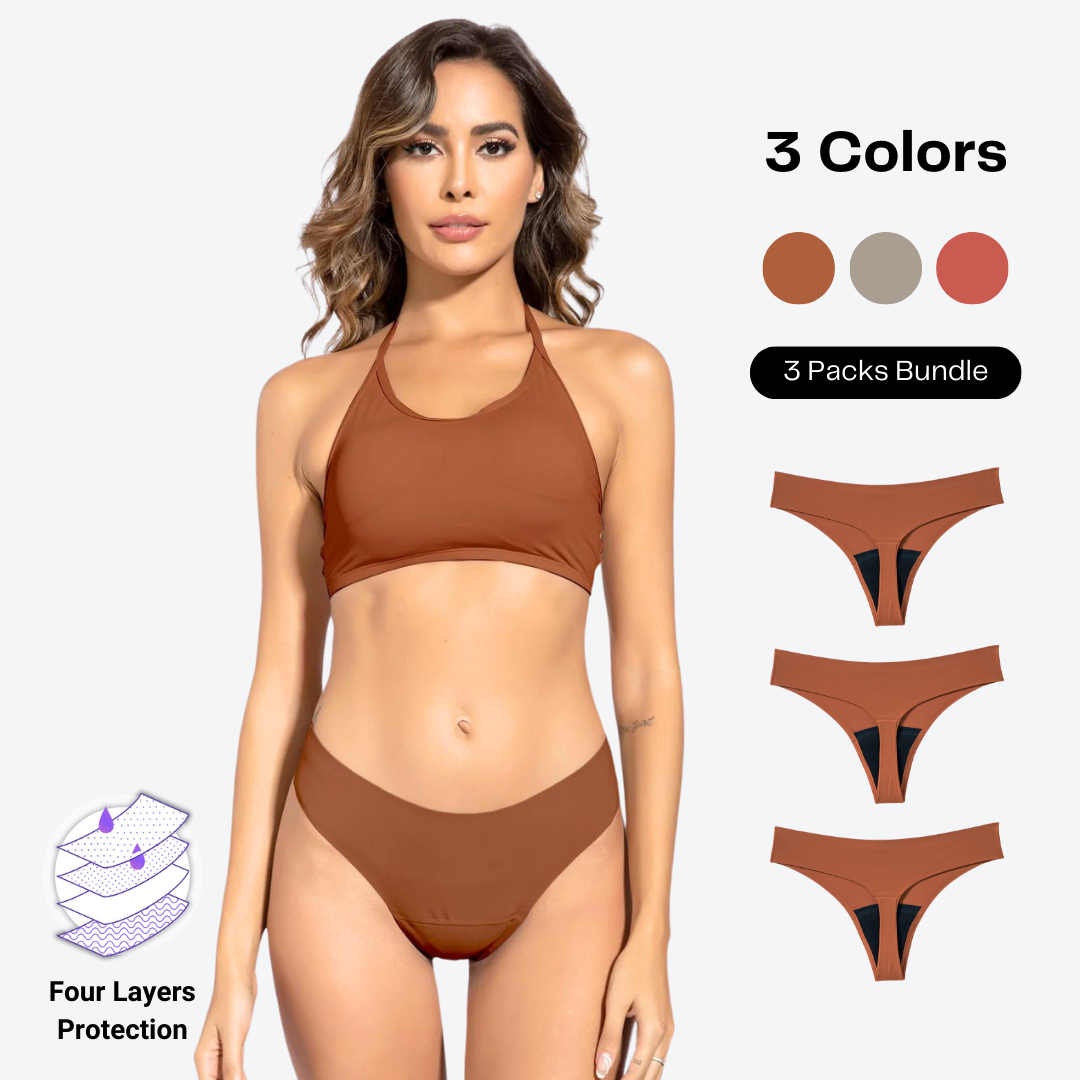 【1 pedido 3 tamanhos】 Roupa íntima de período tanga Beautikini