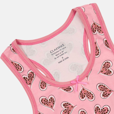 Girls' Crop Top 2-Pack - Hearts & Moths/Mushroom Design