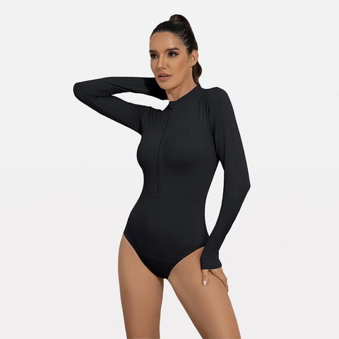 Beautikini Period Swimwear for Teens Long Sleeve Period Swimsuits Women UPF50+