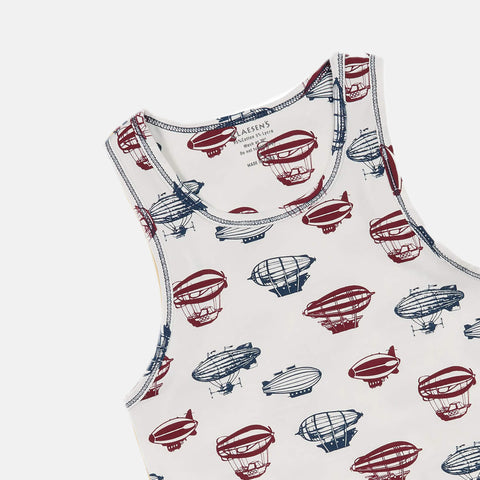 Boys' Sleeveless Singlet 2-Pack - Polar Bear, Dino, Balloon Ride & Milky Way Prints