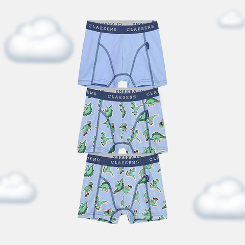 Boys' Boxer Shorts 3-Pack - Polar Bear, Dino, Balloon Ride & Milky Way Prints