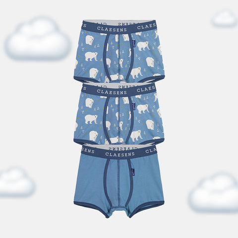 Boys' Boxer Shorts 3-Pack - Polar Bear, Dino, Balloon Ride & Milky Way Prints