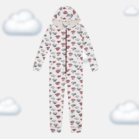 Boys' Long Sleeve Onesie - Planet, Dino & Zeppelin Prints