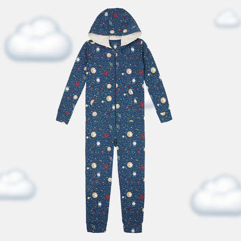 Boys' Long Sleeve Onesie - Planet, Dino & Zeppelin Prints