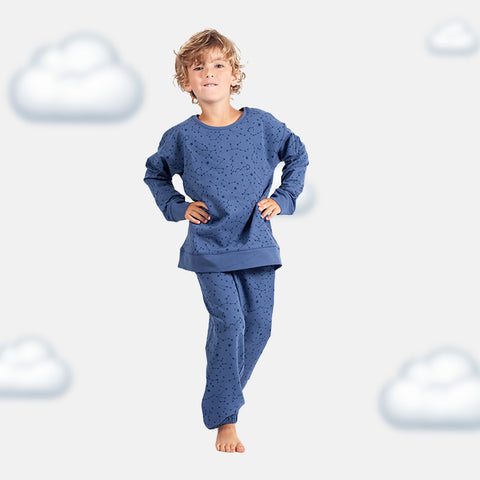 Boys' Long Sleeve Pyjama Set - Milky Way & Dino Prints