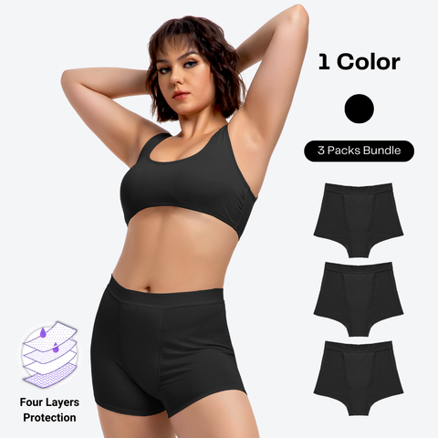 【1 BESTELLUNG 3 GRÖSSEN】Beautikini Heavy Flow Boyshort Periodenunterwäsche